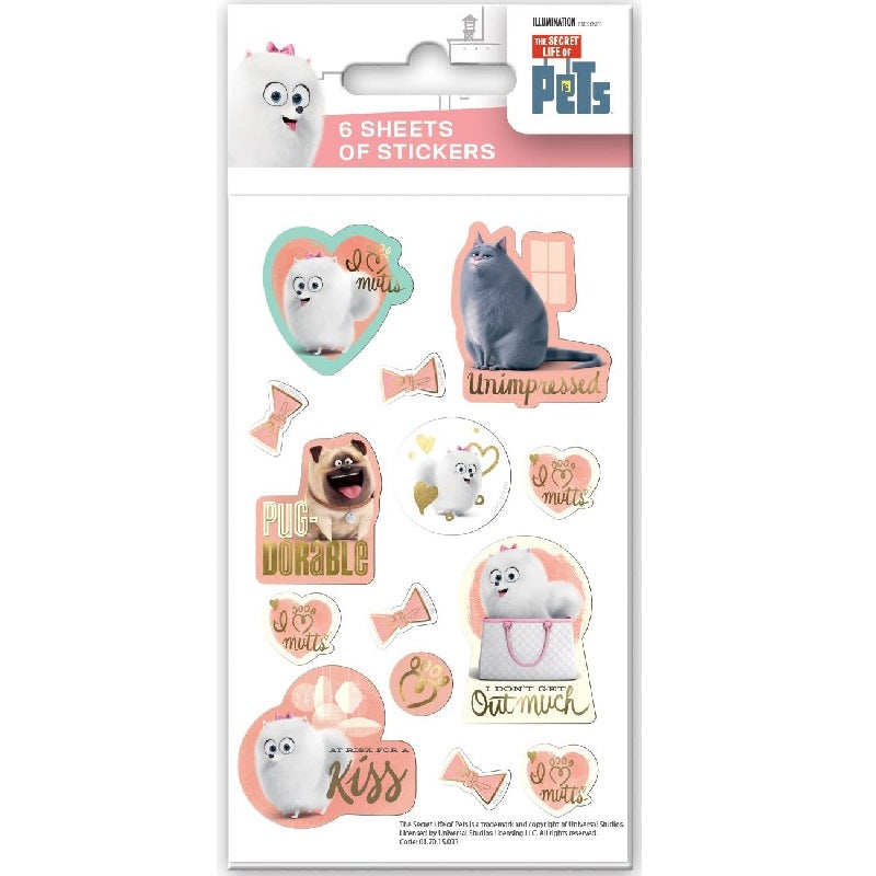 Secret Life of Pets Stickers Party Bag Filler Pack of 6 | Party Save Smile