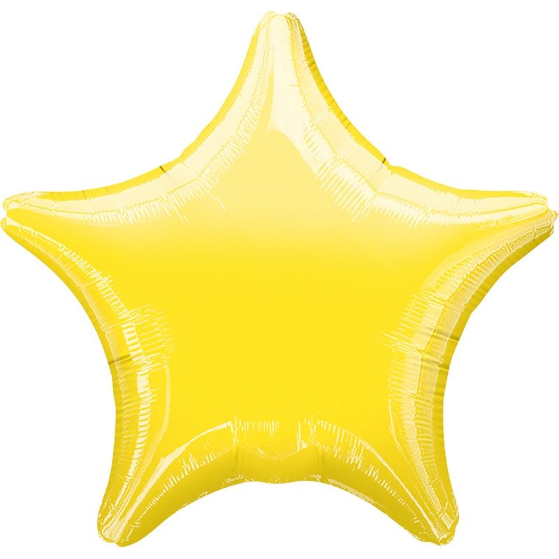 Yellow Star Foil Balloon Anagram 18 inches | Party Save Smile