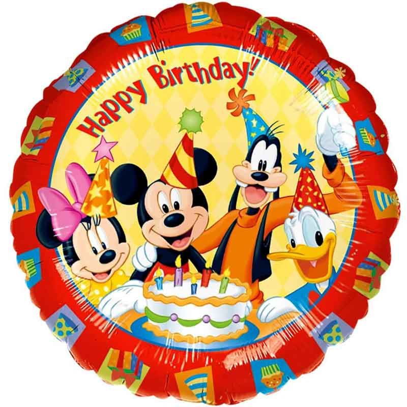 Mickey and Pals Happy Birthday Foil Balloon 18 Inches | Party Save Smile