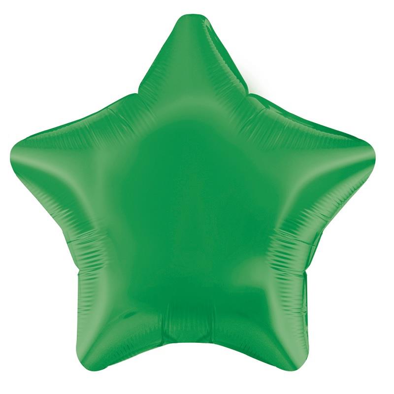 Dark Green Plain Star Foil Balloon 19 inch | Party Save Smile