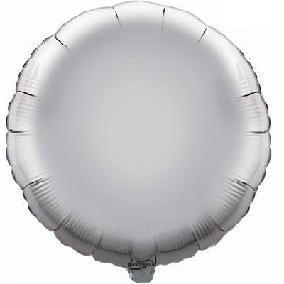 Silver Round Foil Balloons 18 Inches Oaktree | Party Save Smile