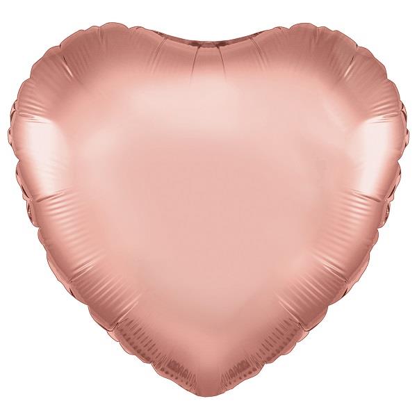 Rose Gold Heart Foil Balloons 18 inch | Party Save Smile