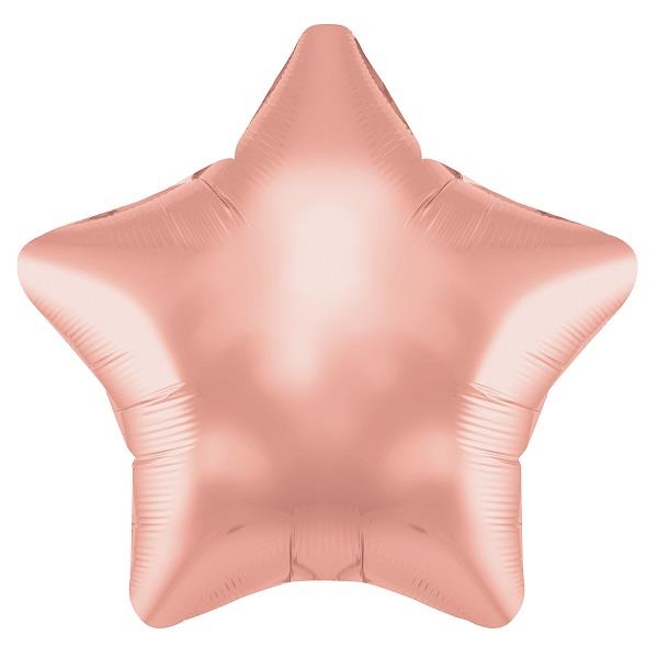 Rose Gold Star Foil Balloons 18 Inches Oaktree | Party Save Smile
