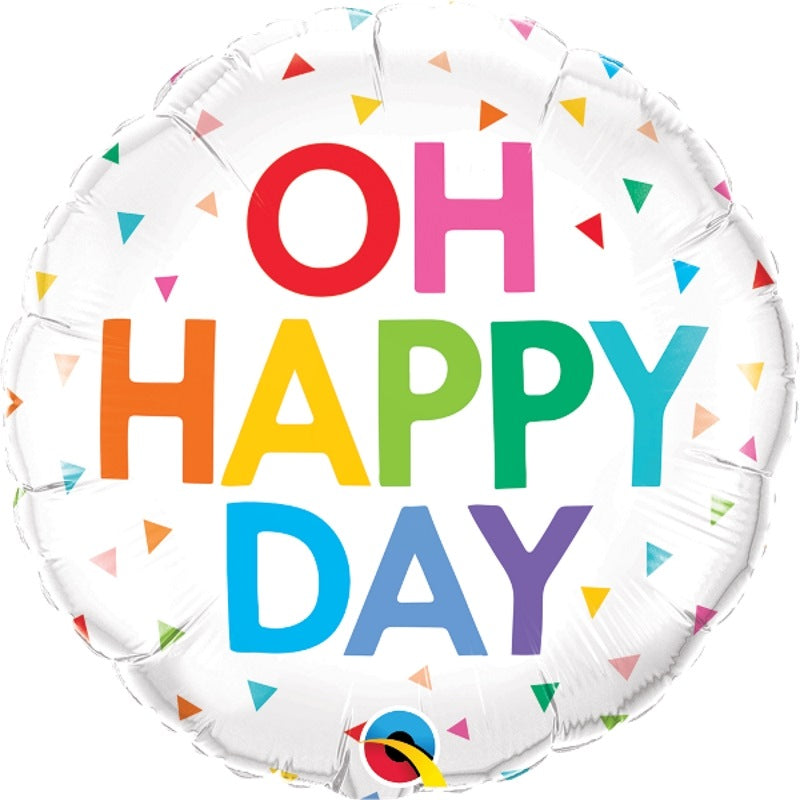 Oh Happy Day Balloons Colourful Confetti | Party Save Smile