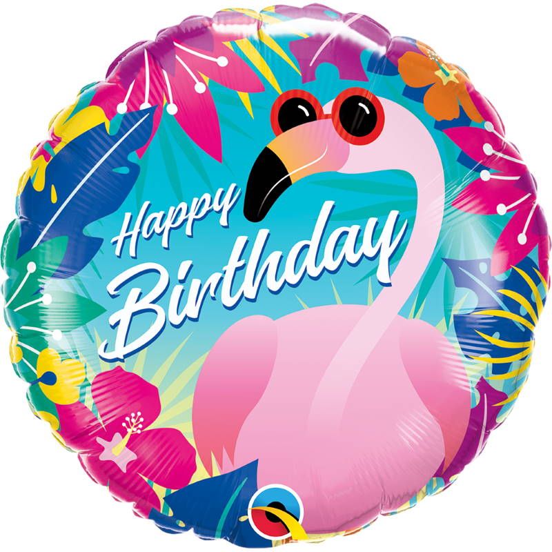 Flamingo Birthday Foil Balloons 18 Inches | Party Save Smile