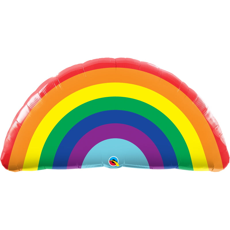 Bright Rainbow Shaped Giant Foil Balloon 36 Inches | Party Save Smile
