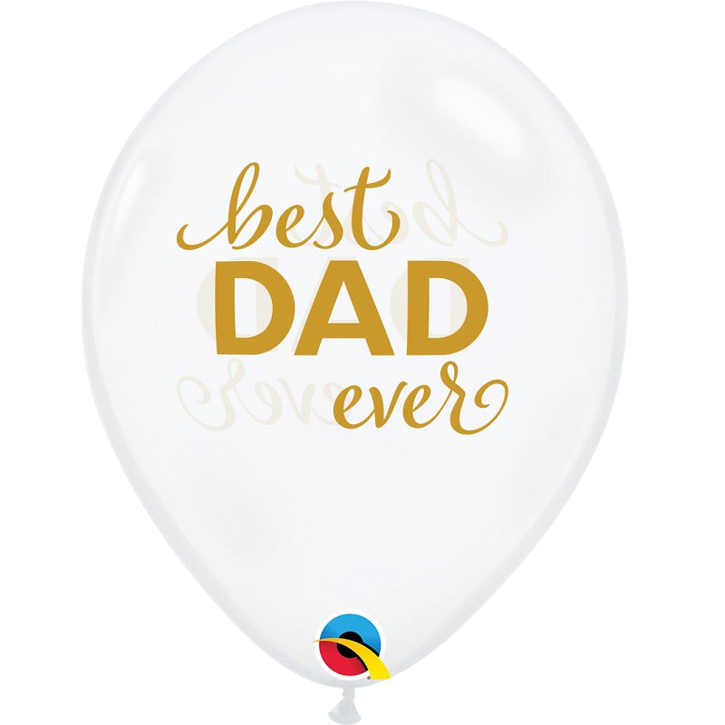 Best Dad Ever Latex Balloons 11 inches Qualatex