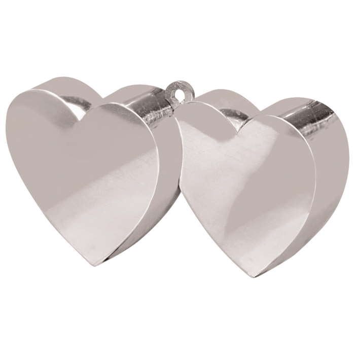 Silver Heart Balloon Weights 170 grams | Party Save Smile