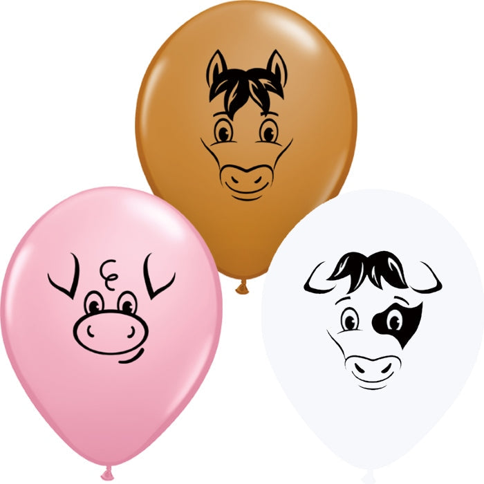 Mini Farm Animal Latex Balloon 5 Inch Qualatex | Party Save Smile