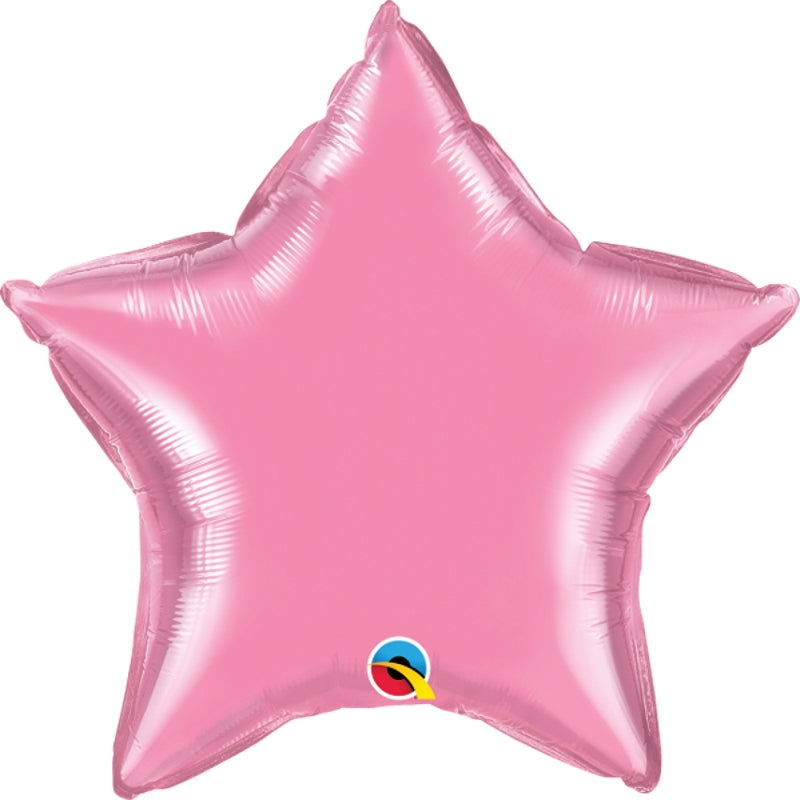 Qualatex Rose Pink Coloured Star Foil Balloon 20 inch | Party Save Smile