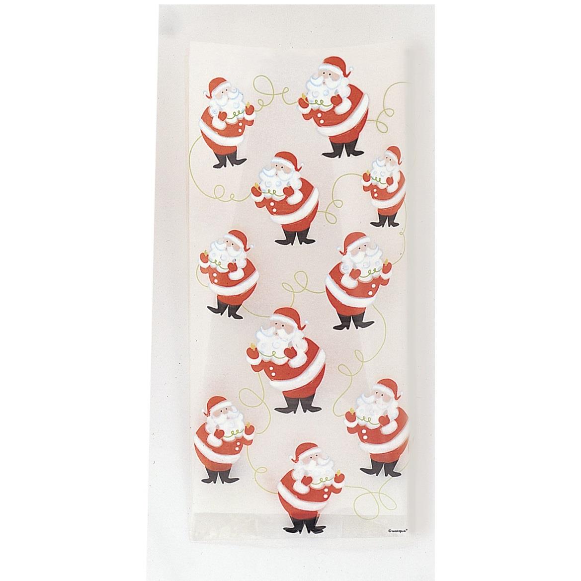 Christmas Santa Party Cello Loot Favour Bags Pack of 20 | Party Save Smile
