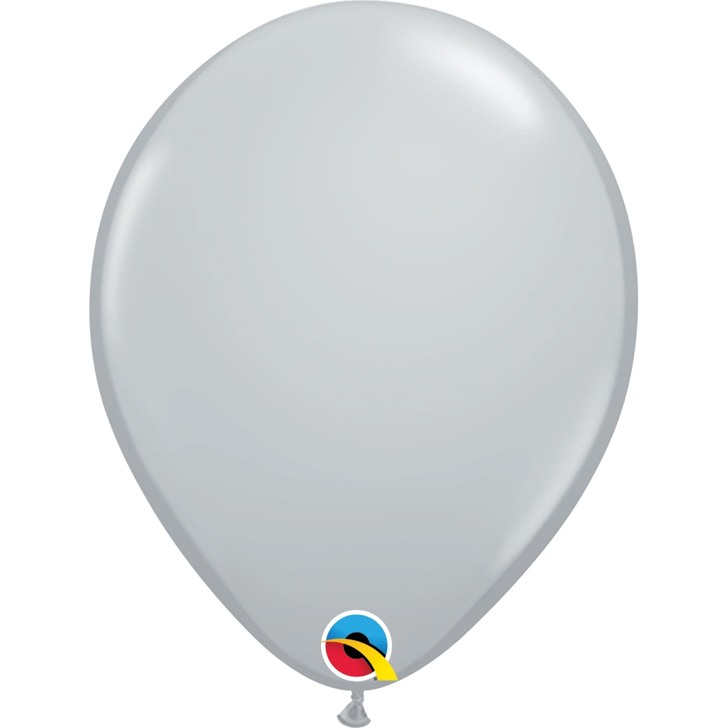 Qualatex Grey Latex Balloons 11 inches | Party Save Smile