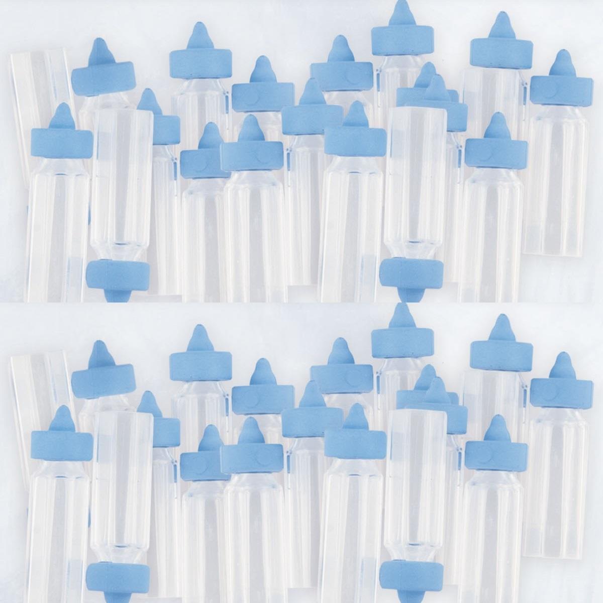 Blue Mini Baby Shower Bottle Favours Pack of 24 – Party Save Smile
