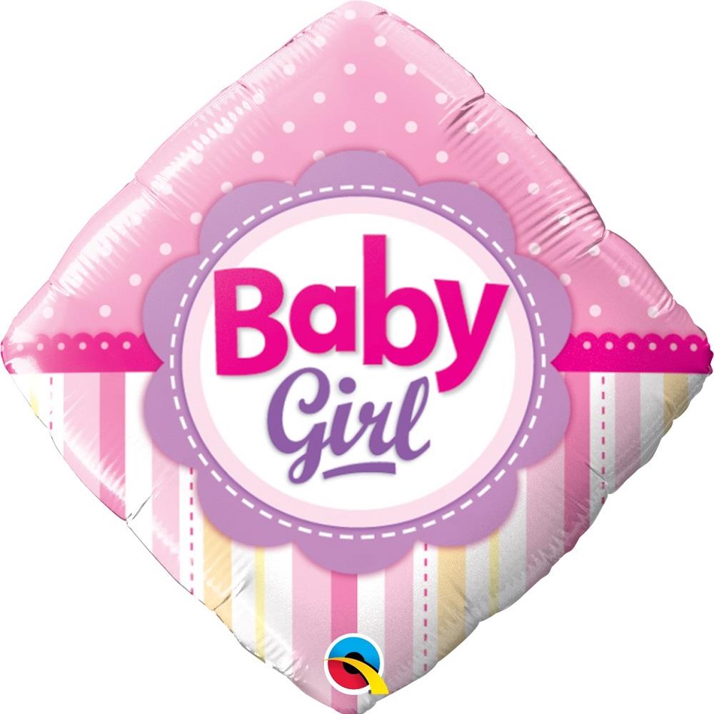 Pink Diamond Baby Girl Foil Balloons 18 Inches | Party Save Smile