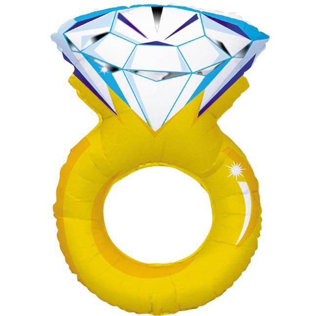 Gold Wedding Ring Shaped Foil Balloon 37 inch | Party Save Smile