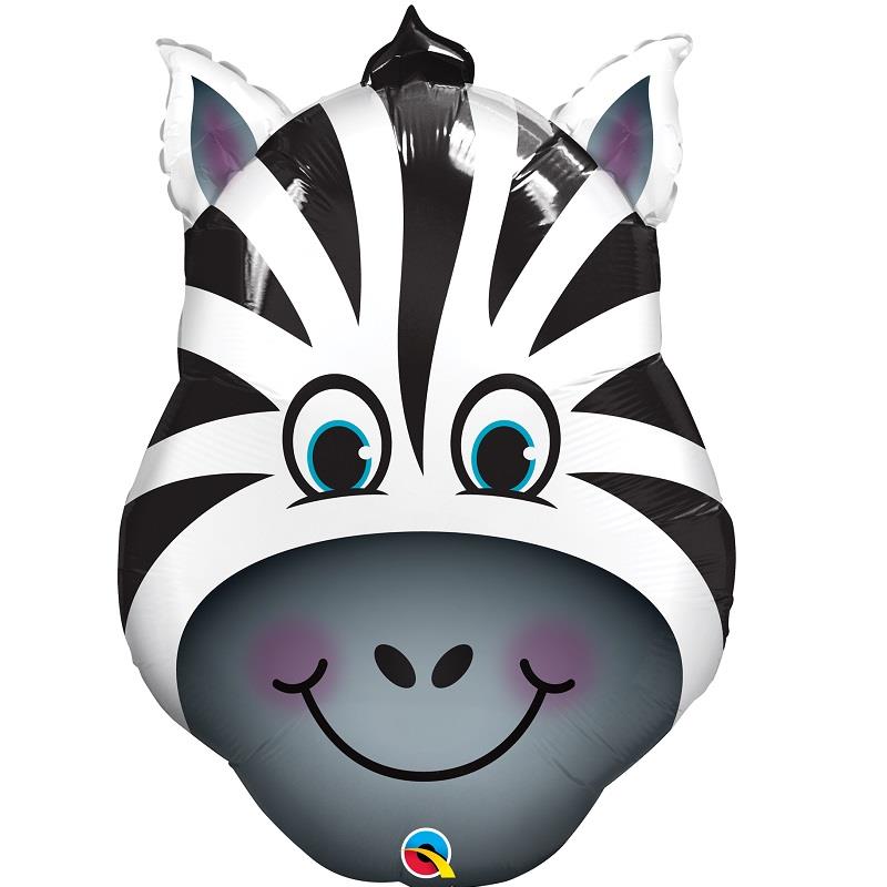 Zebra Head Shaped Foil Balloon 32 inch | Party Save Smile
