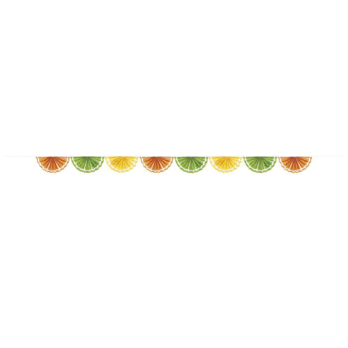 Citrus Fruit Paper Fan Garland 2.4 Metres | Party Save Smile