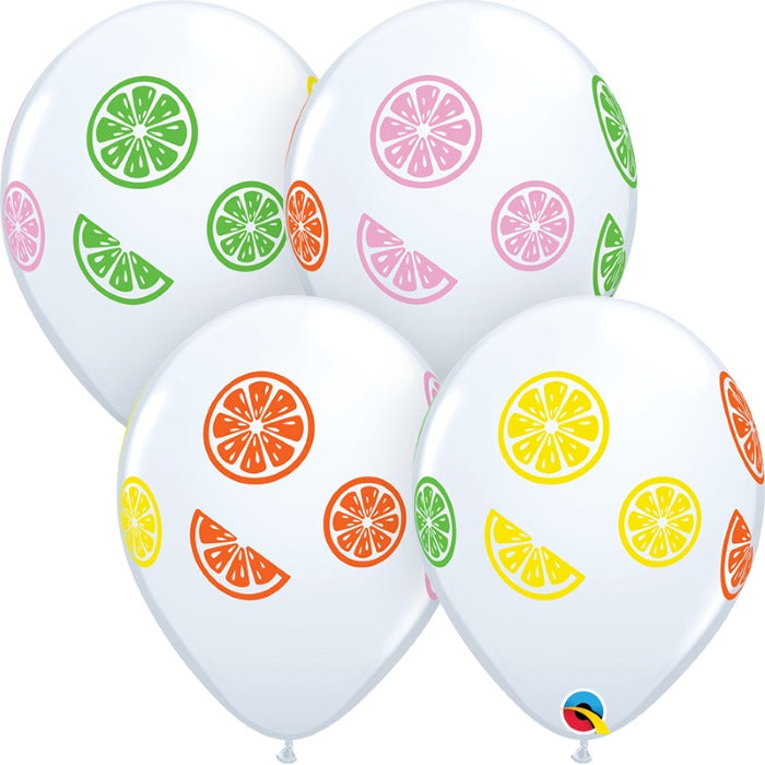 Sliced Fruit Latex Balloons 11 inches Qualatex | Party Save Smile
