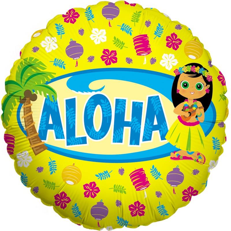 Aloha Hawaiian Luau Foil Balloon 18 Inch | Party Save Smile