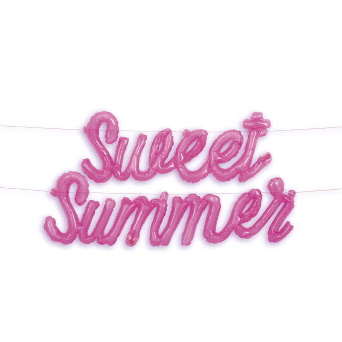 Pink Sweet Summer Balloon Banner Decorations 68cm | Party Save Smile