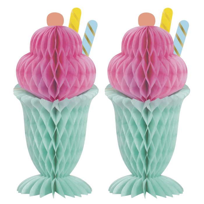 Ice Cream Sundae Table Decorations Pack of 2 | Party Save Smile