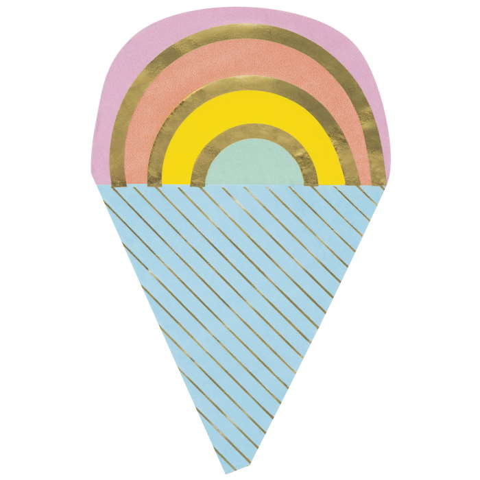 Ice Cream Shaped Party Napkins Pack of 16 | Party Save Smile