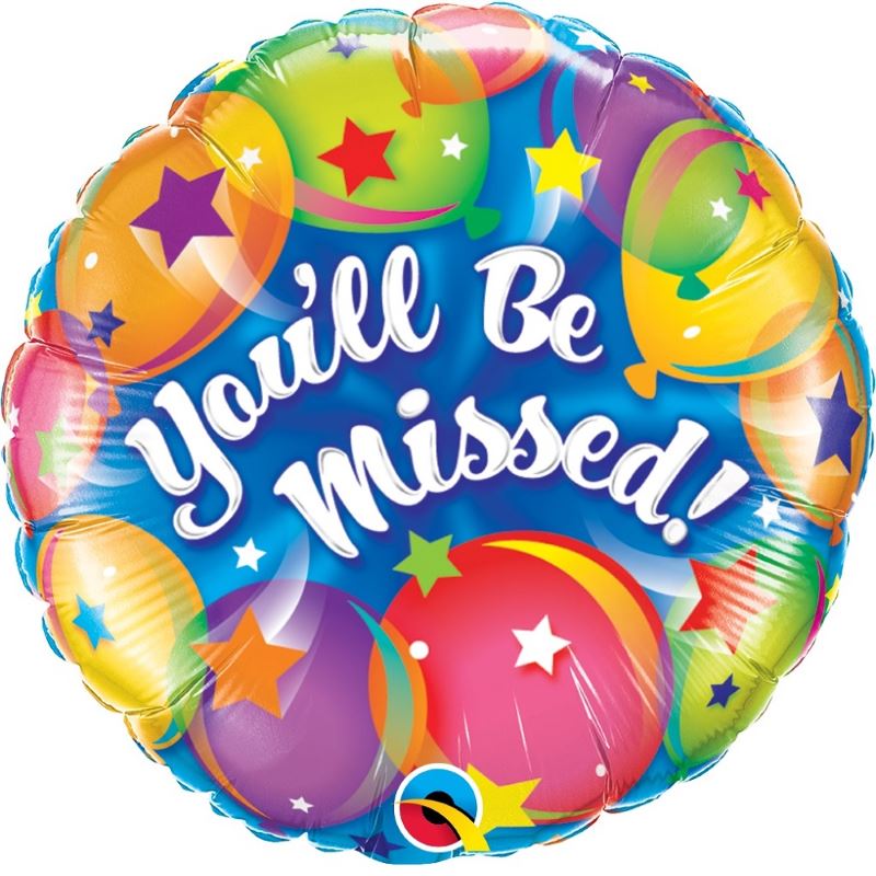 You'll be Missed Foil Balloon 18 Inch: Sorry You're Leaving | Party Save Smile