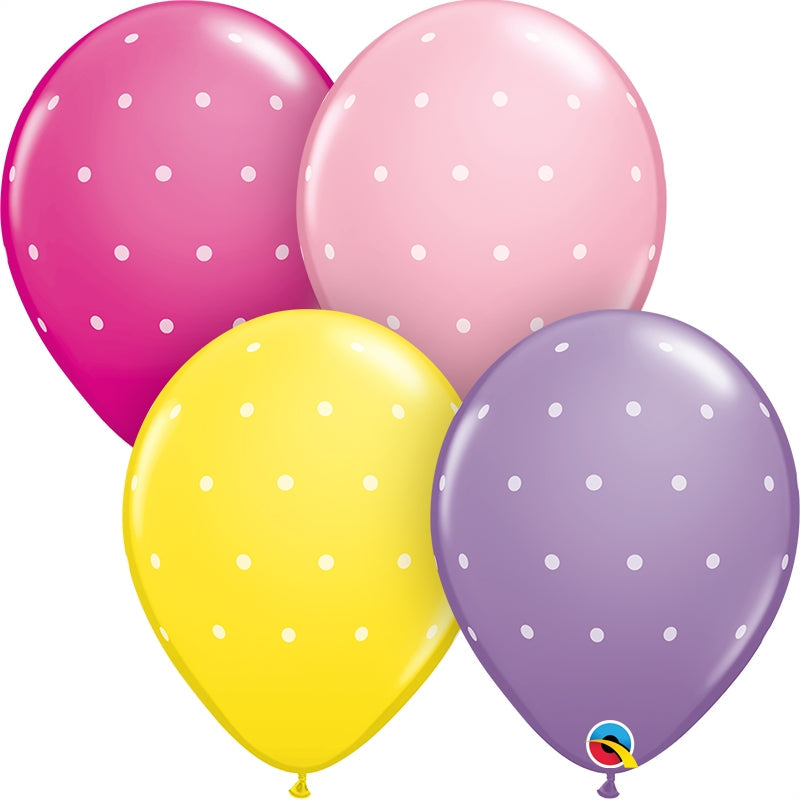 Pastel Polka Dot Latex Balloons 11 inch | Party Save Smile