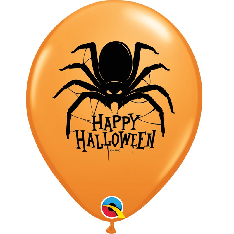 Spider Halloween Latex Balloons 11 inch Qualatex
