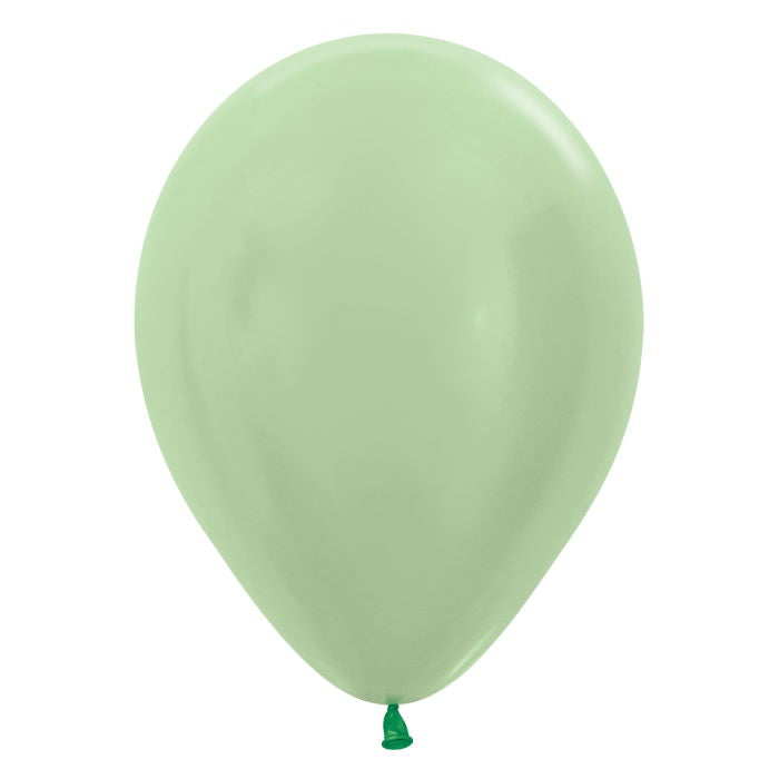 Satin Green Latex Balloons 5 Inch Sempertex | Party Save Smile