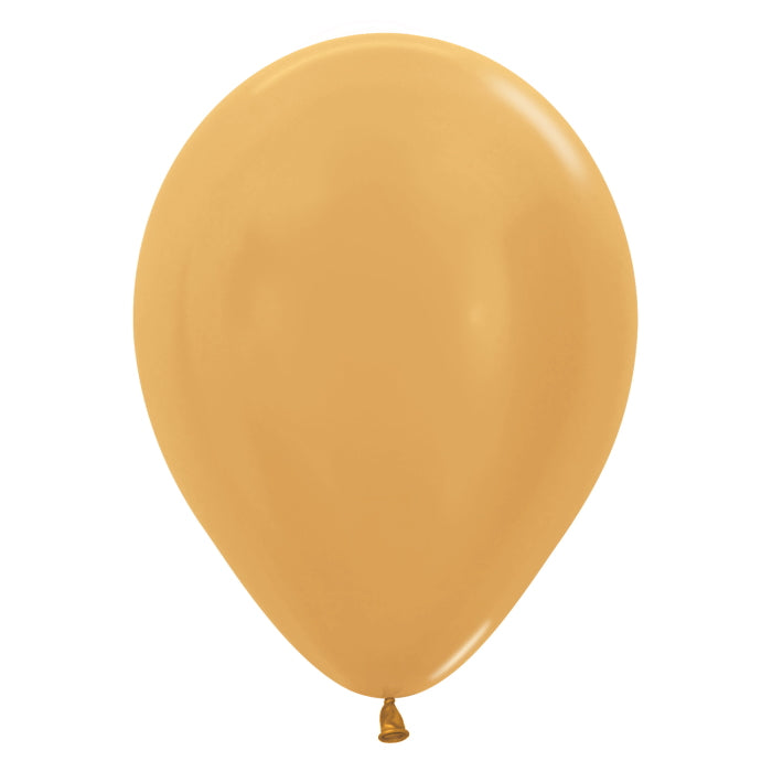 Metallic Gold Latex Balloons Sempertex 5 inch | Party Save Smile