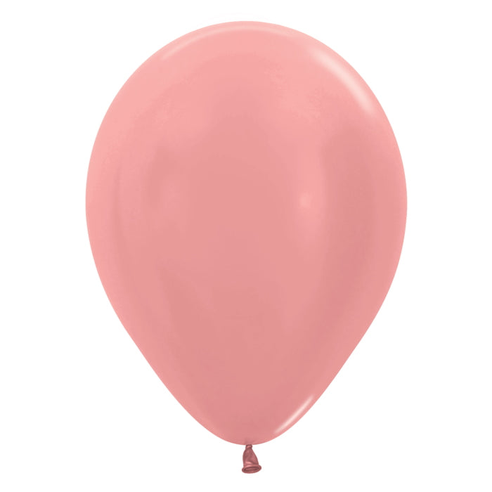 Metallic Sempertex Rose Gold Balloons - 5 inch | Party Save Smile