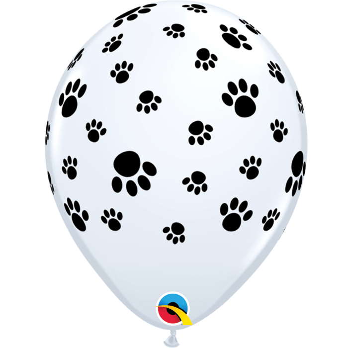 Paw Print Latex Balloons Pack of 6 | Party Save Smile