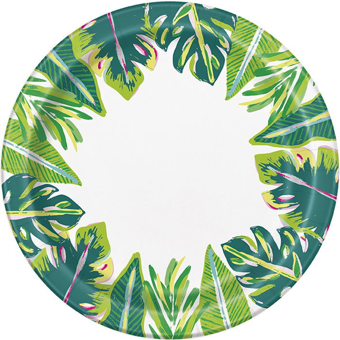 Botanical Paper Plates 23cm 8 Pack | Party Save Smile