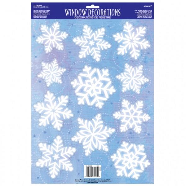 Snowflakes Window Stickers: Christmas Window Decorations | Party Save Smile
