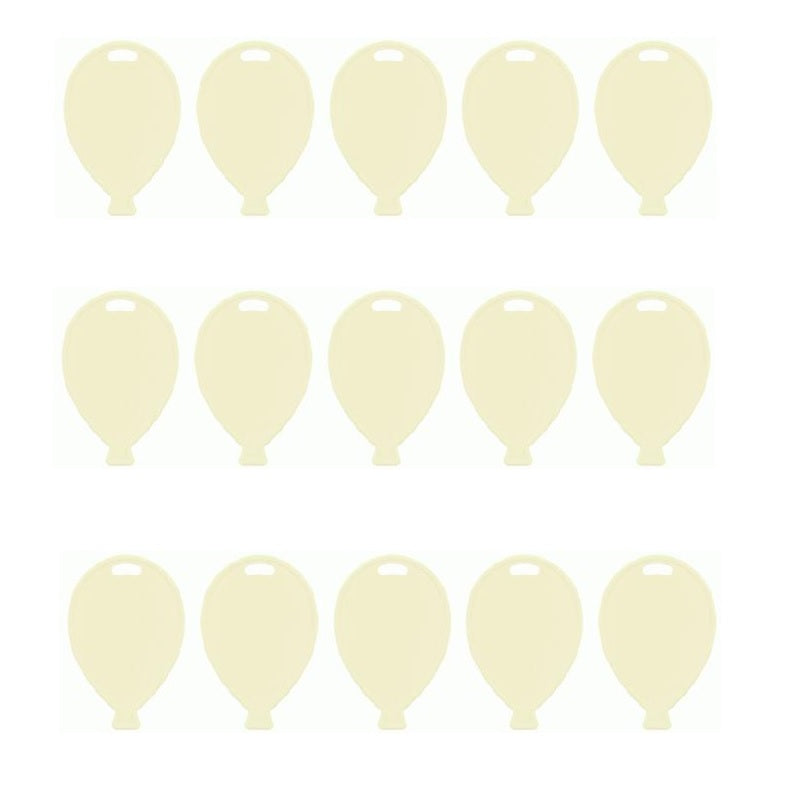 Ivory Helium Balloon Weights Flat | Party Save Smile