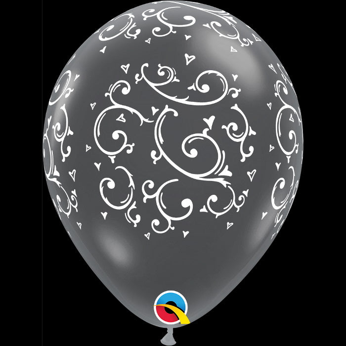 Wedding Latex Balloons - Filigree and Hearts | Party Save Smile
