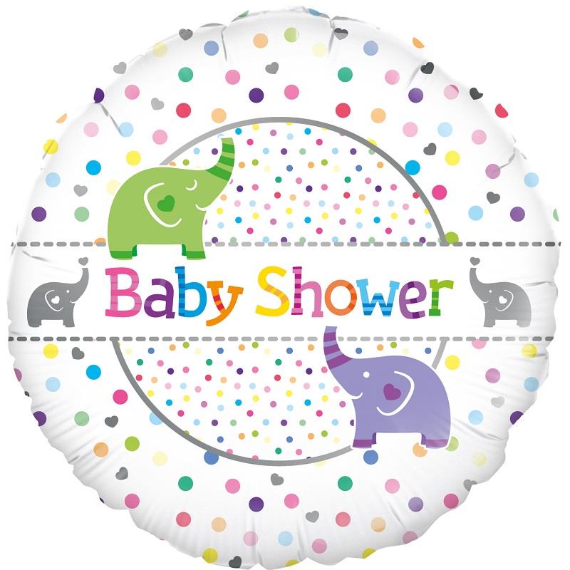 Elephant Neutral Baby Shower Foil Balloons 18 Inch | Party Save Smile