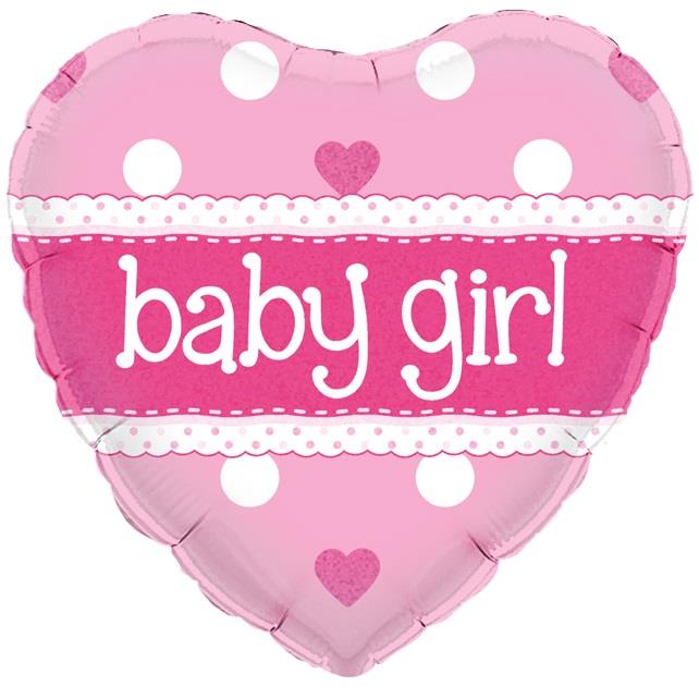 Pink Dot Baby Girl Foil Balloons Near Me | Party Save Smile