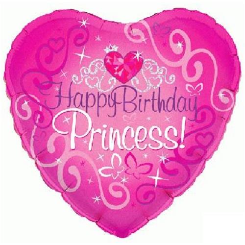 Happy Birthday Princess Foil Balloon 18 Inch | Party Save Smile