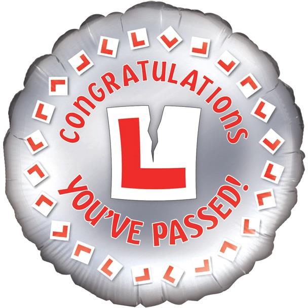 Congratulations You've Passed | L Plate Foil Balloon 18 Inch | Party Save Smile