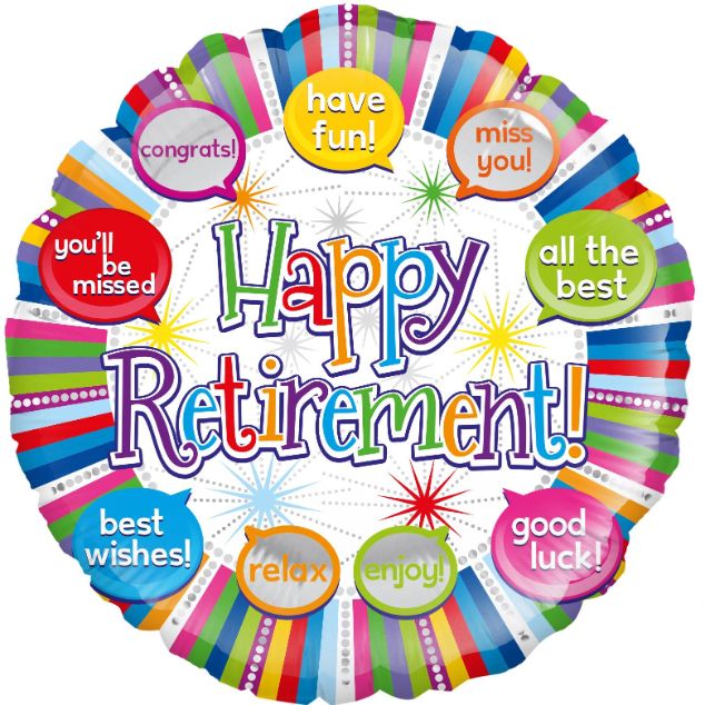 Happy Retirement Speech Bubbles Foil Balloon 18 Inch | Party Save Smile