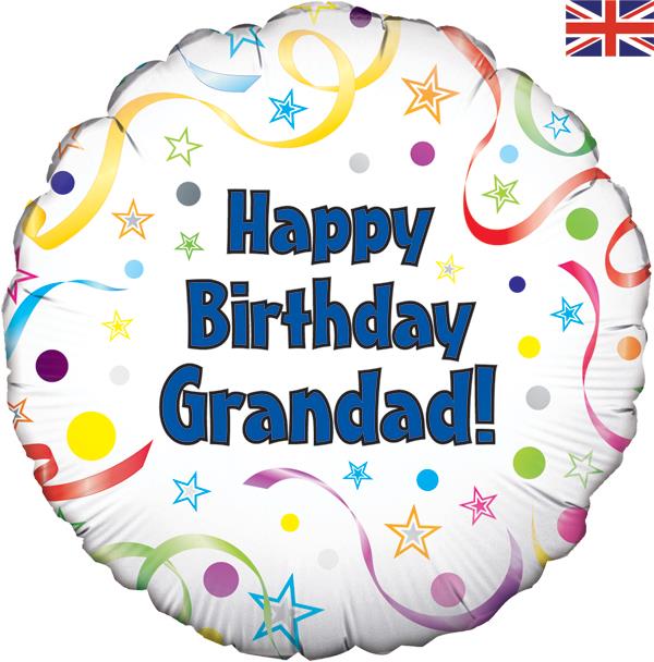 Happy Birthday Grandad Foil Balloon 18 Inch | Party Save Smile