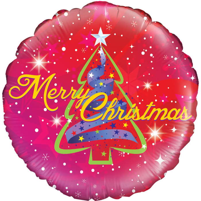 Christmas Tree Foil Balloon Merry Christmas 18 inches | Party Save Smile