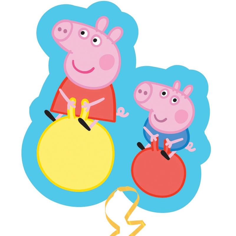 Peppa Pig and George Shaped Balloon 22 Inches | Party Save Smile