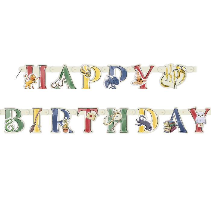 Harry Potter Happy Birthday Banner 1.8 Metres | Party Save Smile
