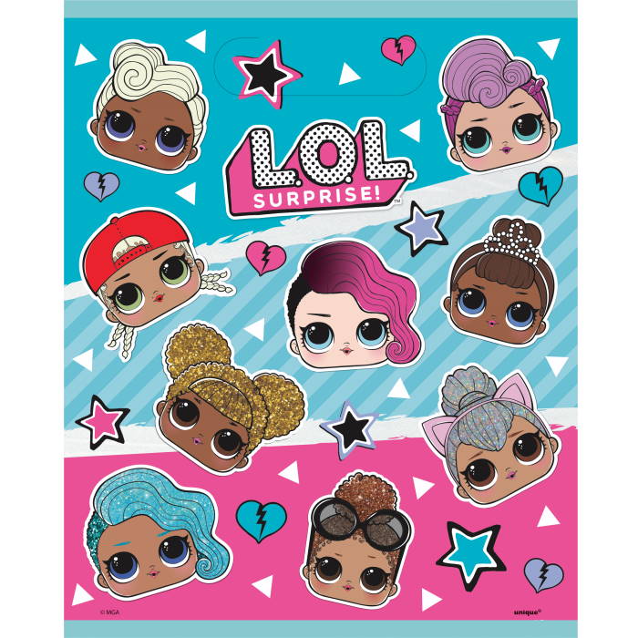 Lol Surprise Blue Party Favour Loot Bags Pack of 8 | Party Save Smile