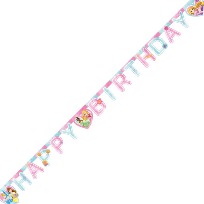 Disney Princess Story Birthday Banner 2 Metres | Party Save Smile