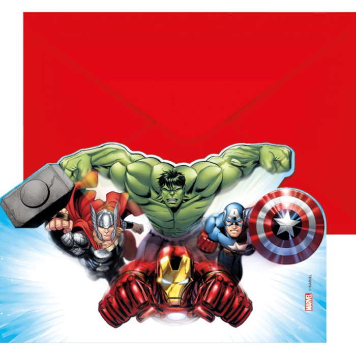 Avengers Party Invitations Infinity Stones Pack of 6 | Party Save Smile