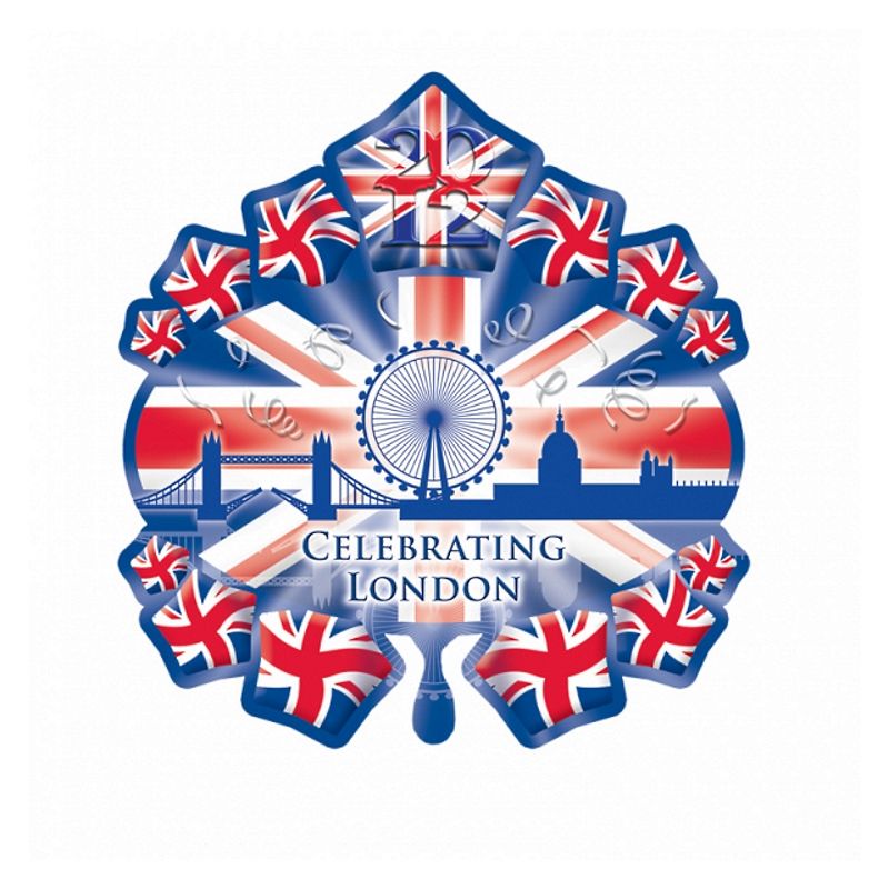 Union Jack London Skyline Shaped Foil Balloon 31 Inches | Party Save Smile
